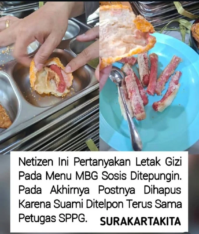 Viral Menu MBG Sosis Berbalut Tepung Tebal Tuai Kritik Netizen, Pengunggah Mengaku Ditekan Hapus Postingan